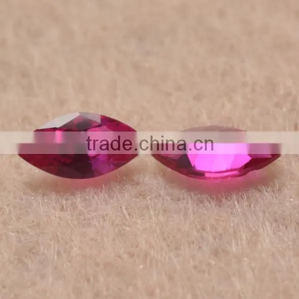 aaa quality 8# polished round cut synthetic red ruby gemstone