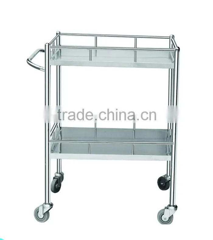 Stainless steel treatment trolley