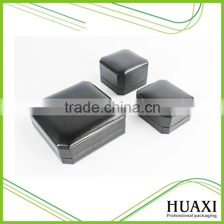 Fashion Leather Plastic Pendant Jewelry Velvet Box With Led Light