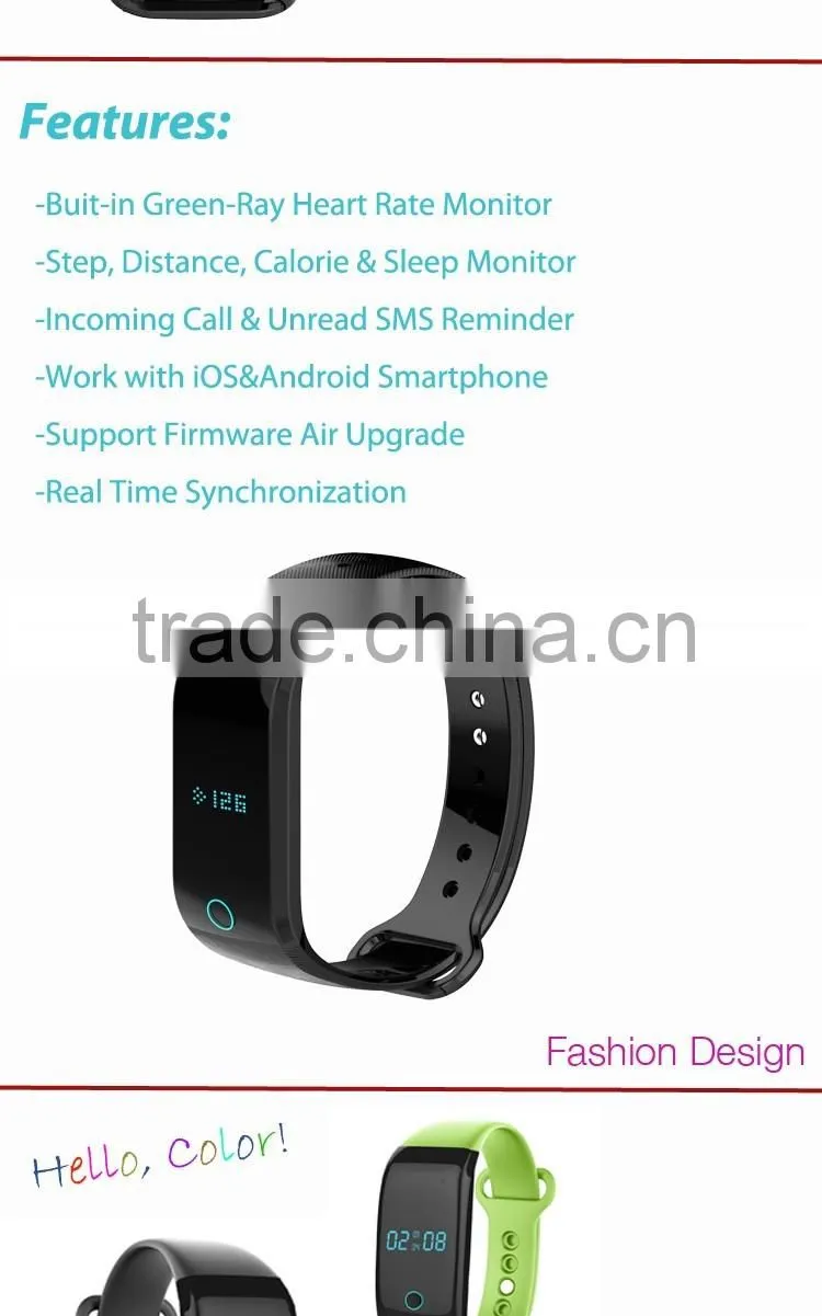 Wearable Technology IOS Android OLED Smart Bluetooth HRM Bracelet