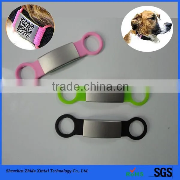 small pet item silicone qr code pet tag