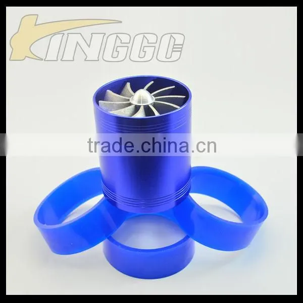 Aluminum Double Turbine Power Launcher Blue color