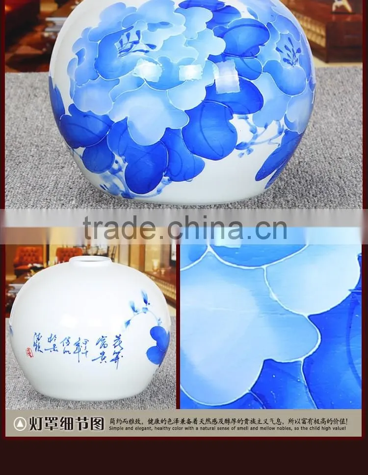 Modern decorative ceiling lamp, ceramic carved wood ceiling light