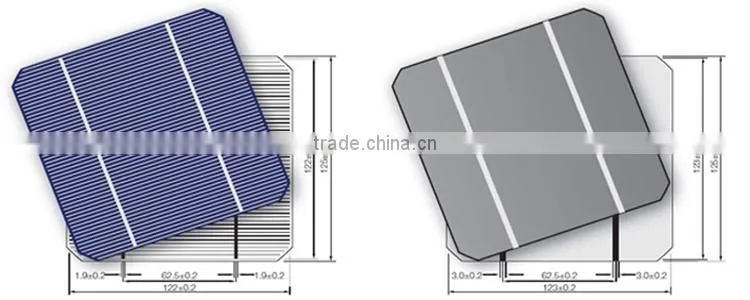High Quality 6 Inch Mono Tabbed Solar Cells With Solar Cells 6*6