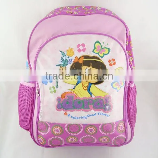 600D with PVC school backpack bag