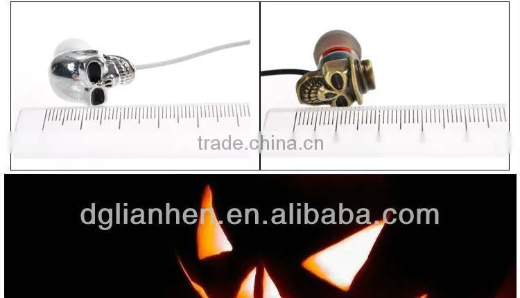 ULDUM TPE wire skull in-ear earphone for mobile phone mp3 mp4