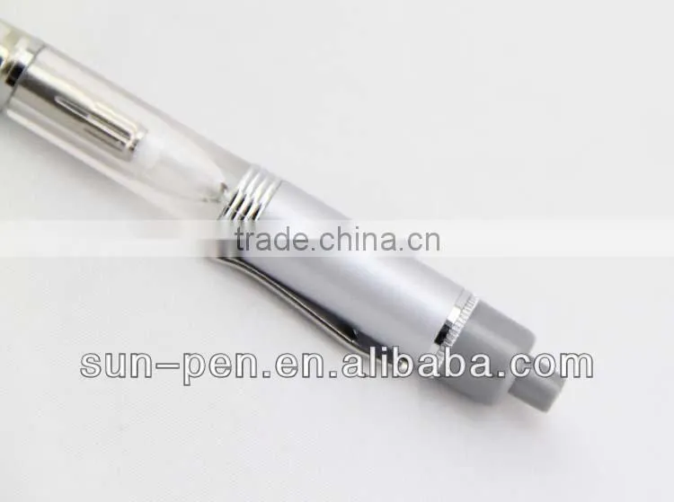 metal LED pen with red and blue light