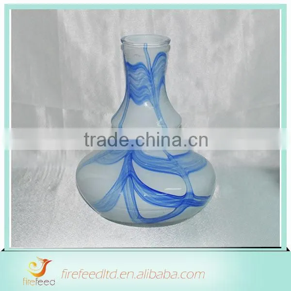 China New Design Popular Red Double Vase Glass Hookah