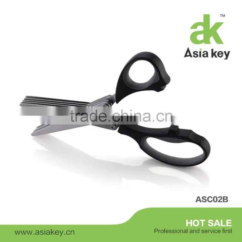 5 layers herb scissor for kitchen scissor soft grip