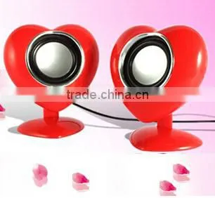 Trending Hot Products 2015 Heart Shape Speaker Lovely for Desktop Laptop