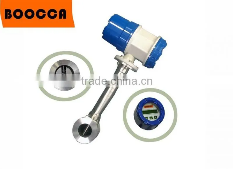 Liquid, gas, steam vortex flow meter