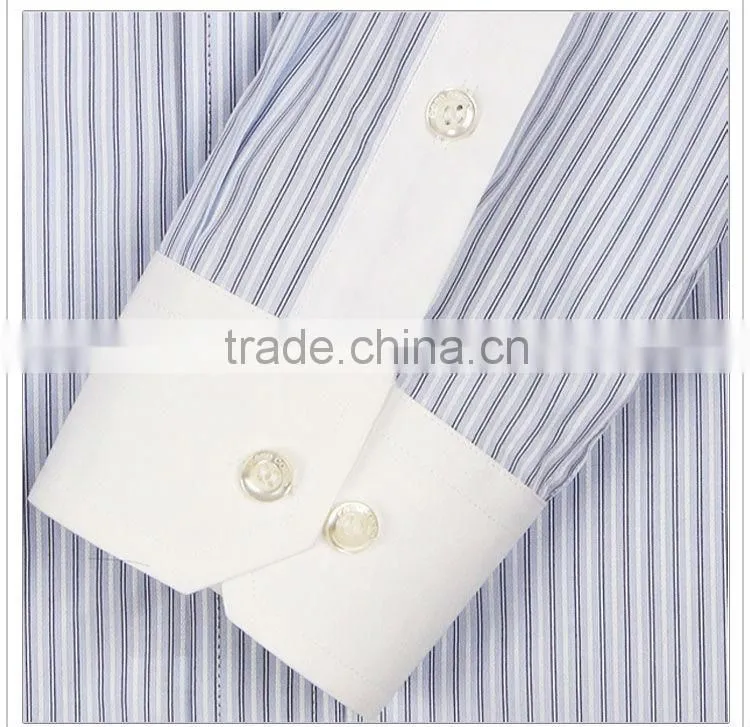 Vertical stripe fashion men dress shirt
