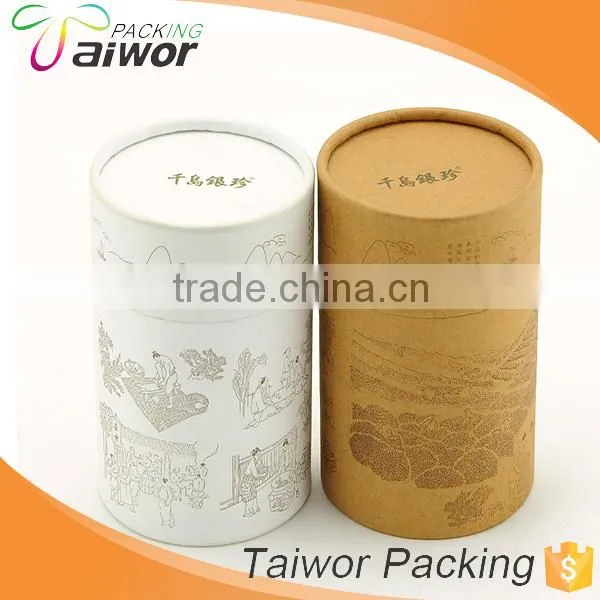Custom Wholesale Kraft Paper Top Lid Round Paper Tube Box