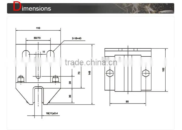 Best quality classical lift sliding guide shoe