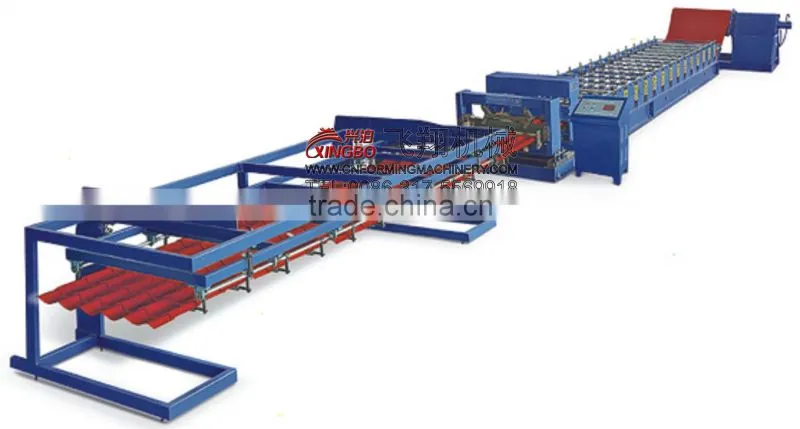 Colorful stone-coated metal roof tile making machine