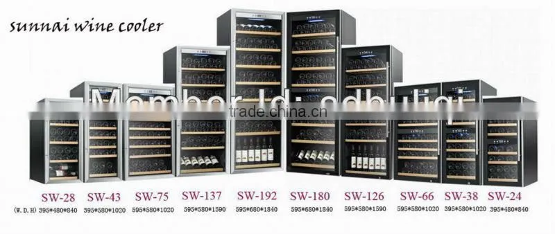 80L refrigerated wooden wine cabinet