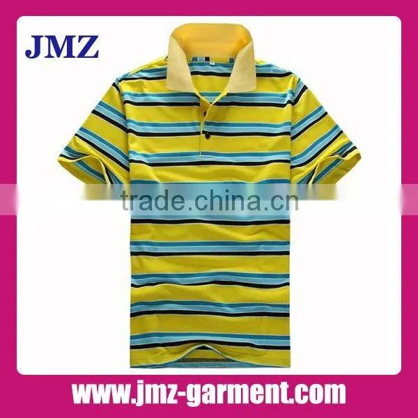 Mens yarn dyed stripe polo shirt