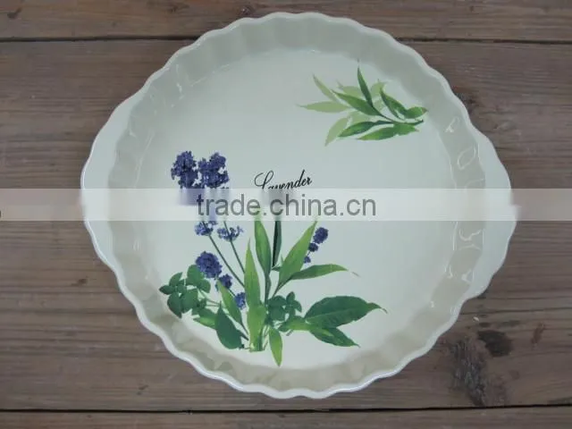Ceramic Material Pasta Food Storage Jar with Lavender Design