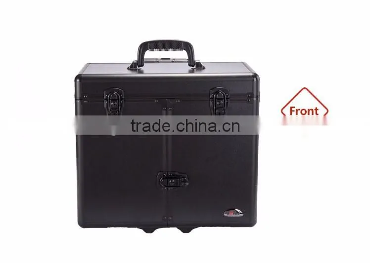 Professional Aluminum Makeup Case 4 Stackable/Removable Trays with Adjustable Dividers