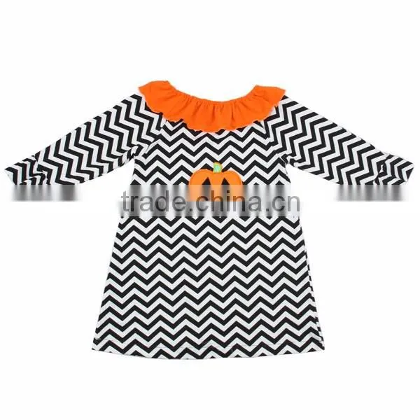 2016 Kaiyo kids Halloween clothes ruffle dress daily wear dress OEM service baby clothes factory