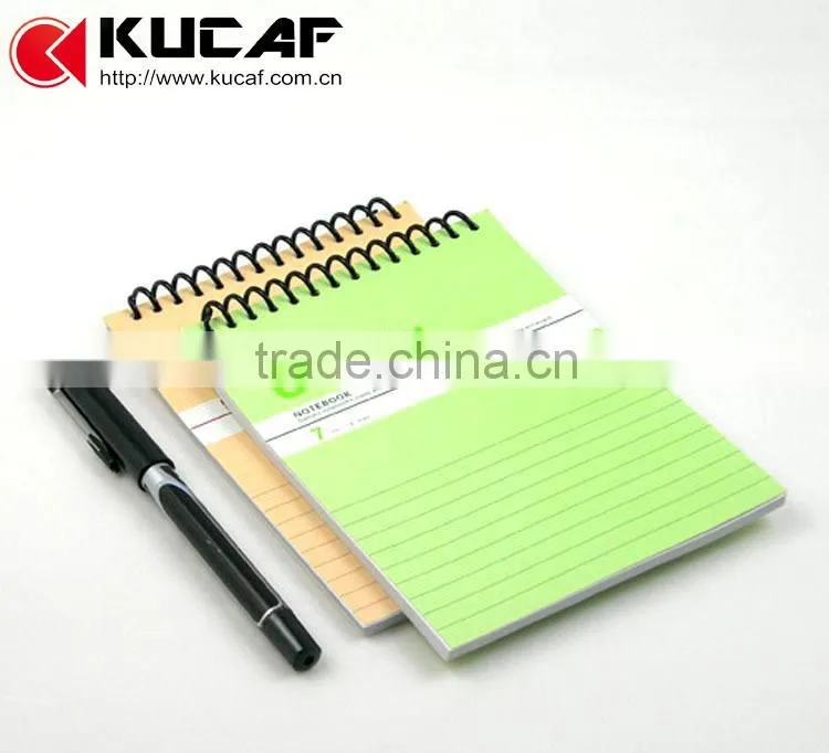 Cuatom small 300g art paper spiral hanging notepad with cord hanged around the neck