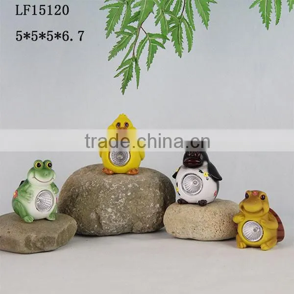 solar light animal statues small animal figurines