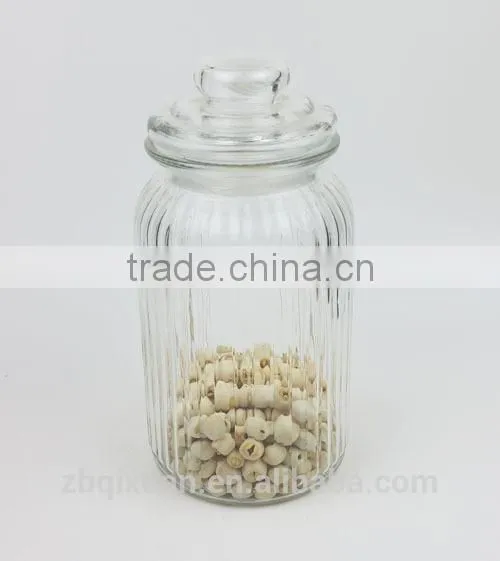 900ml Beautiful Glass Candy Jar with Lid