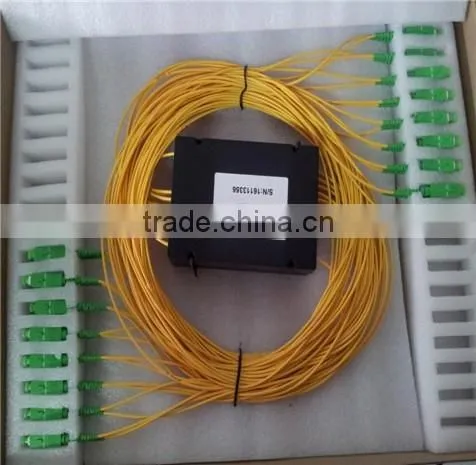 1X16 SC/APC stainless steel tube Type 0.9mm Fiber Optic PLC Splitter