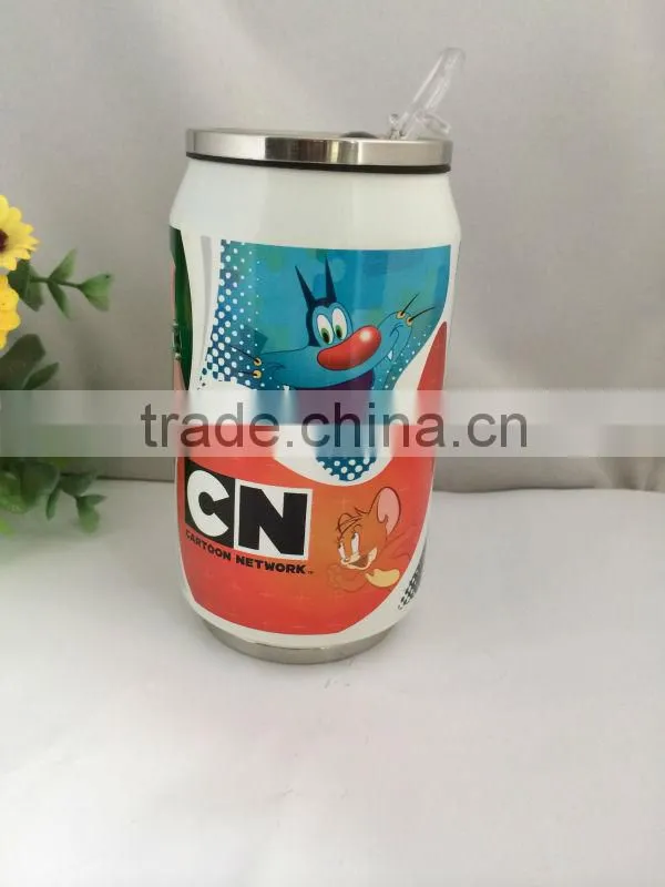 2014 promotional double wall stainless steel ring-pull can with your design