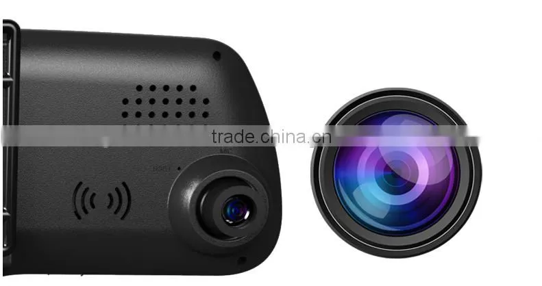 dual lens vehicle car camera dvr video recorder,rearview mirror 2.7 inch car dvr