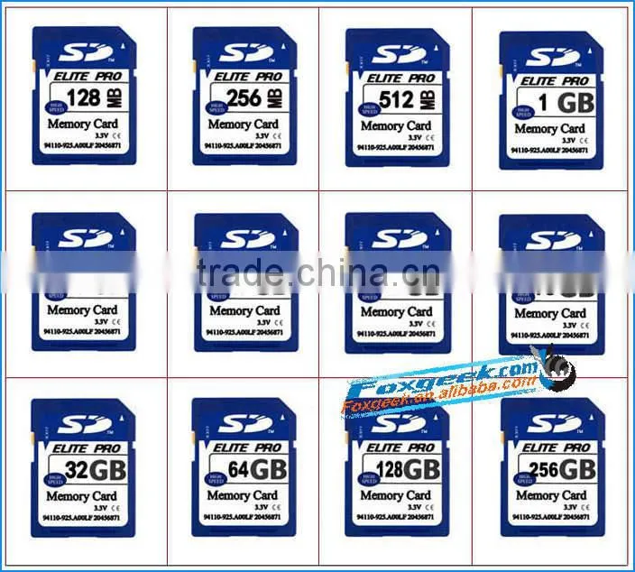 Distribute Brand SD Memory Card 2 4 8 16 32 128 256 m mb G GB Class 10 6 with Blister Packing,micro Capacity SD Card price