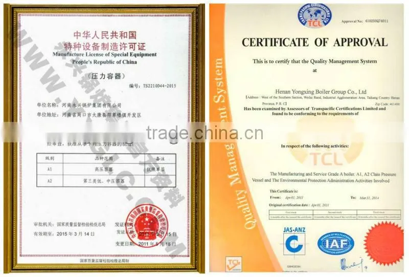 Vertical Atmospheric Pressure SZL Domestic Oil Fired Hot Water Boiler.