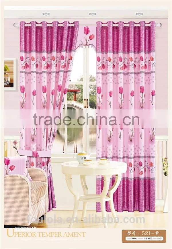Elegant living room curtain design style floral printed living room curtain