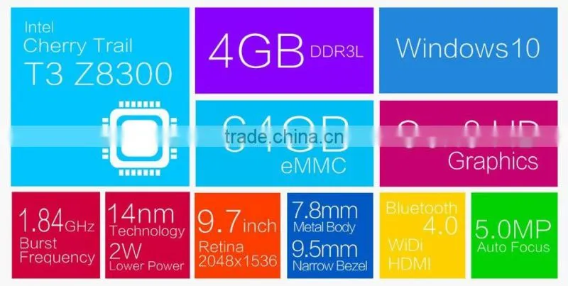 Top selling 9.7inch Windows 10 Home Teclast X98 PLUS Dual boot Tablet pc