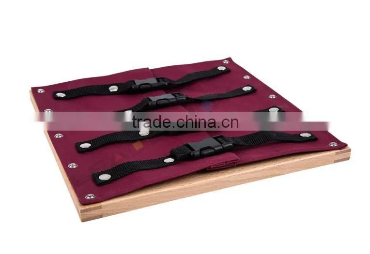 Montessori wooden educational toys for kids of shoe button dressing frame