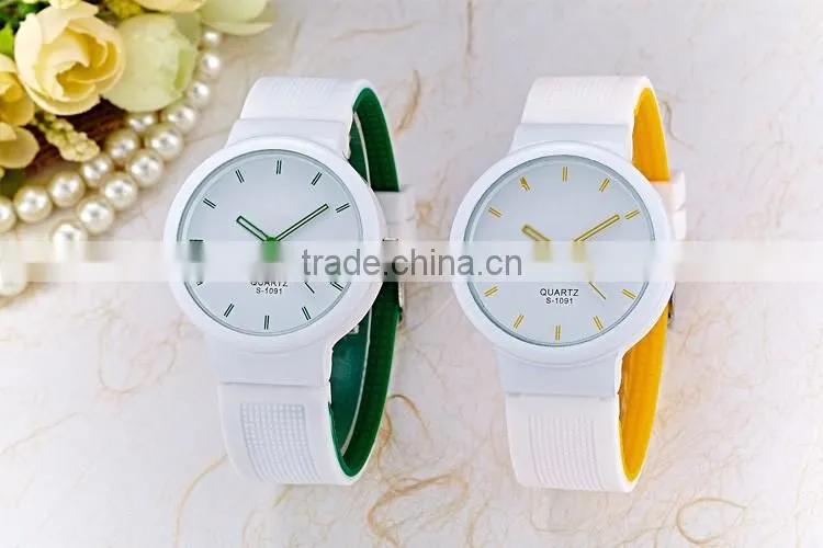 Classic Silicone Rubber Sports Wrist Watch Unisex Candy Colors Factory Price