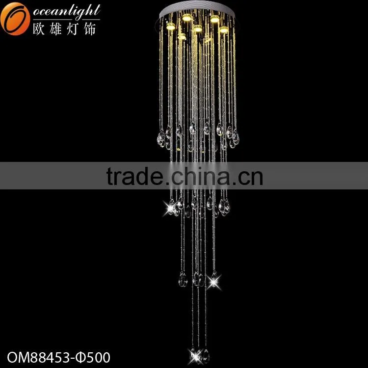 Sprial Cross Crystal Strings Modern Hanging Chandelier Crystal Chandelier OM88586-450W