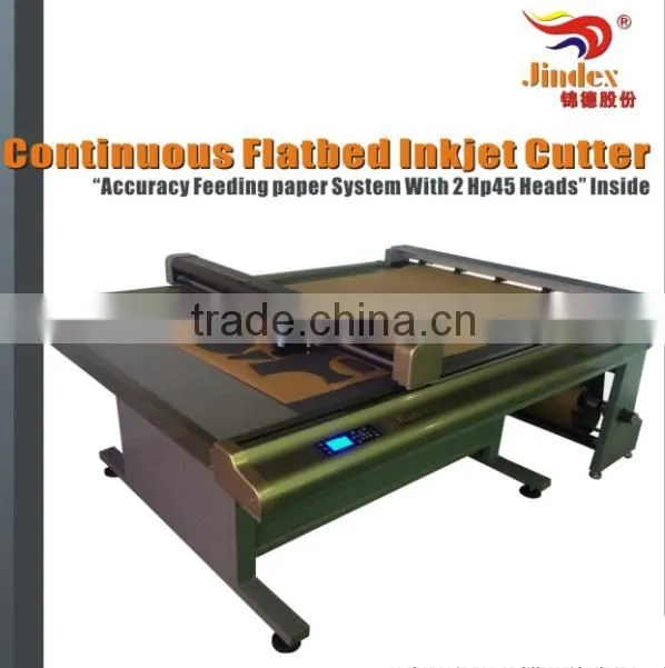 Jindex Inkjet Cutter, Inkjet cutting the paper machine.