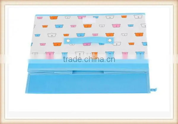 Factory price PE coating non-woven storage box with handle