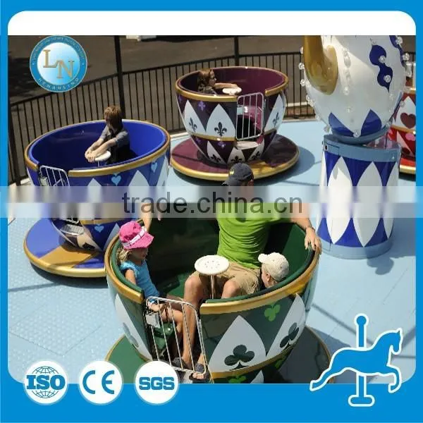 Family amusement park excitement coffee cup ride for sale