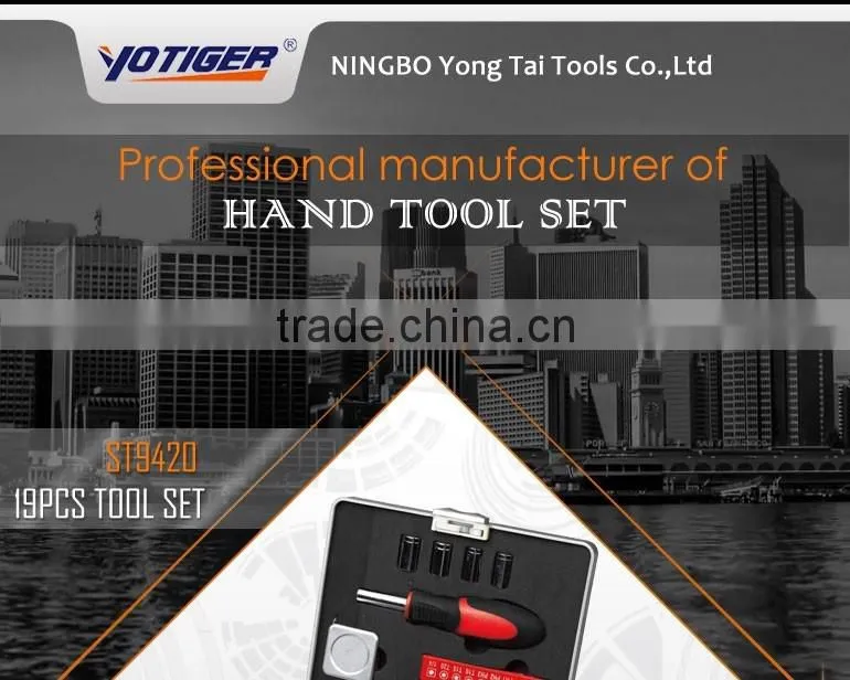 19Pcs Us General Tin Box Tools ,Gift Tool,Ratchet Tool Set