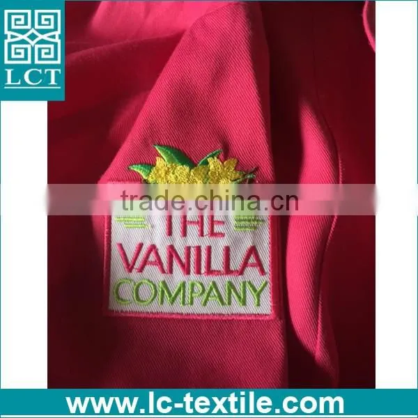 solid yellow colored apron custom logo