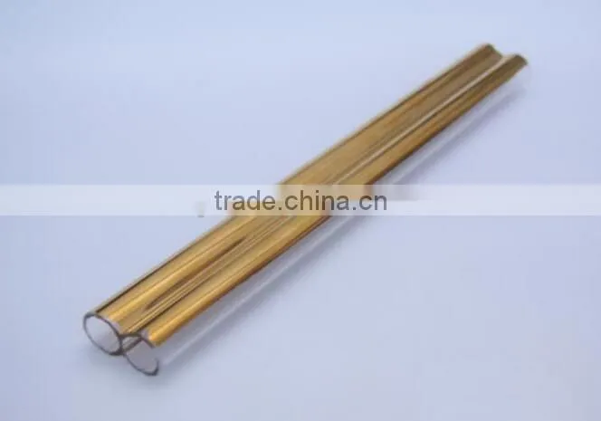 Quartz Halogen tube with gold coating quartz tube colorful candle quartz tube for decoration Coating quartz tube Clear tube