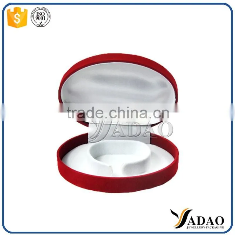 OEM universal wholesale red flocking round recycled packaging boxes