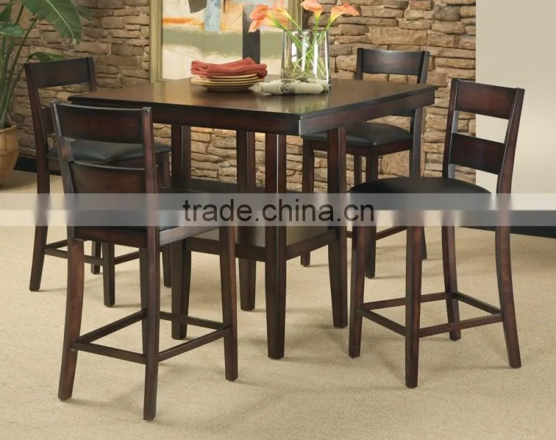 Modern solid wood frame restaurant furniture dining table and chair