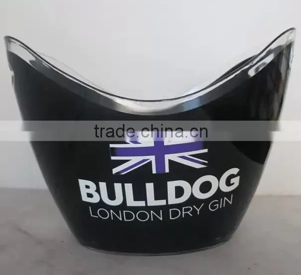 customized plastic double color beer cooler bucket for promotion