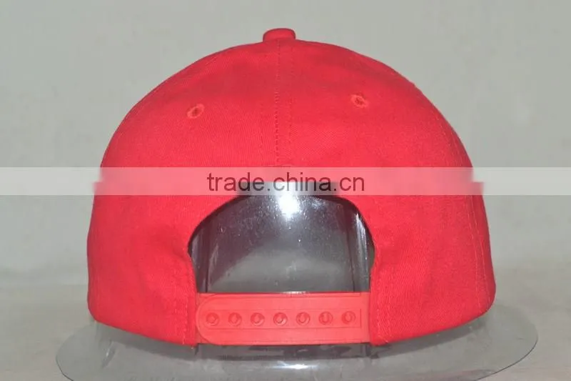 Guangzhou hat factory professional custom 100% cotton white/red promotional baseball cap