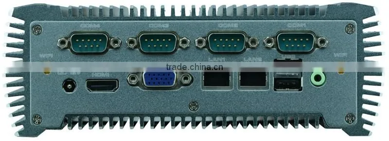 Onboard DDR3 4GB X86 Embedded Fanless Box PC Support Intel 1037U 1.8GHz dual-core CPU