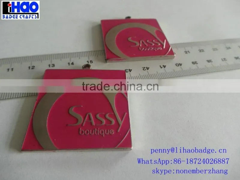 Fashion Anti Brass Metal Engraved Logo Metal Label