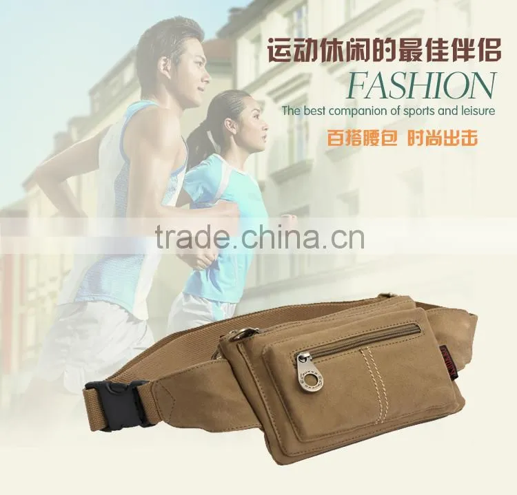 Fashion Waist Pack Canvas Waist Bag Fanny Pack Waist Belt Bag 2 colors